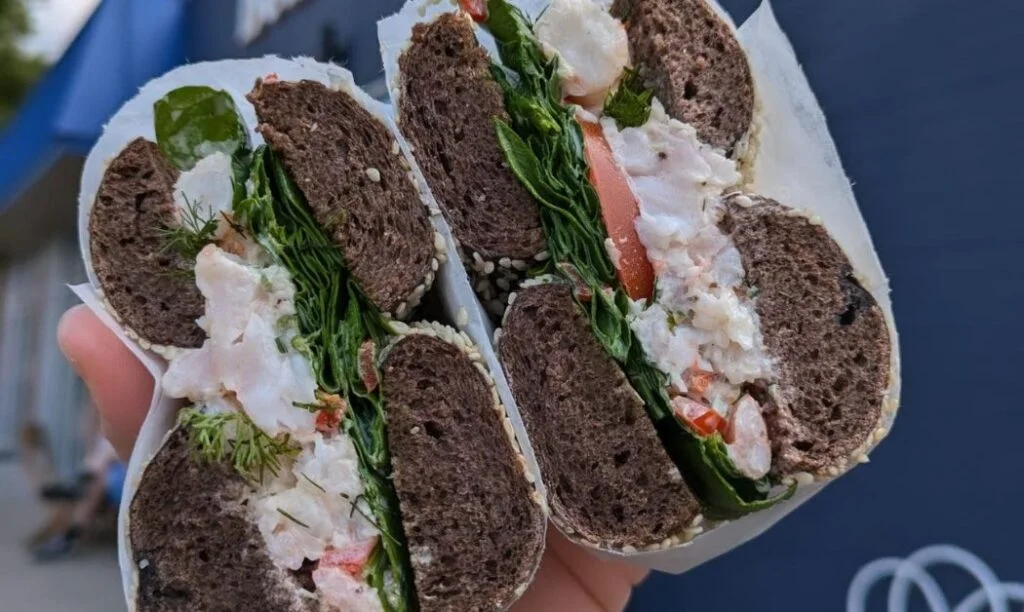 Shrimp Cold Boy sandwich from Bears Bagels