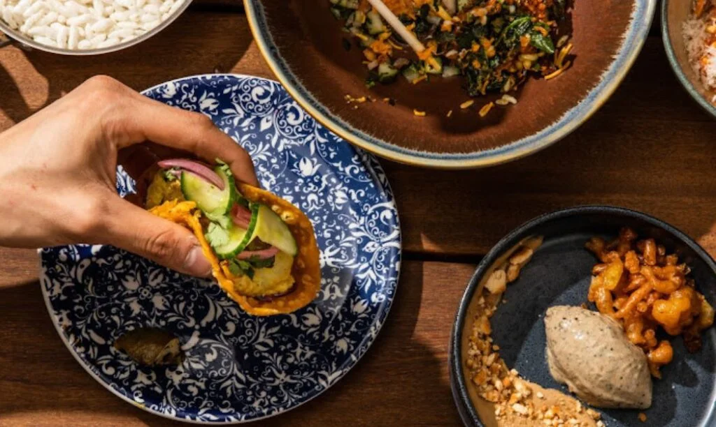 Various menu items from Agni in Columbus, OH.