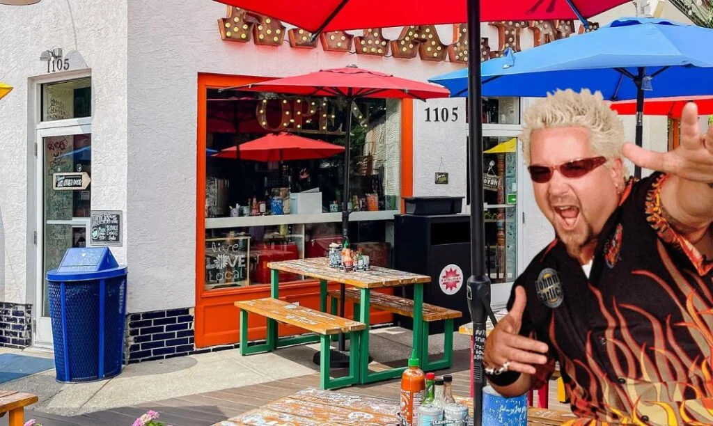 Image of Katalinas Restaurant with Guy Fiery. Katalina's was featured in Diners, Drive Ins, And Dives.