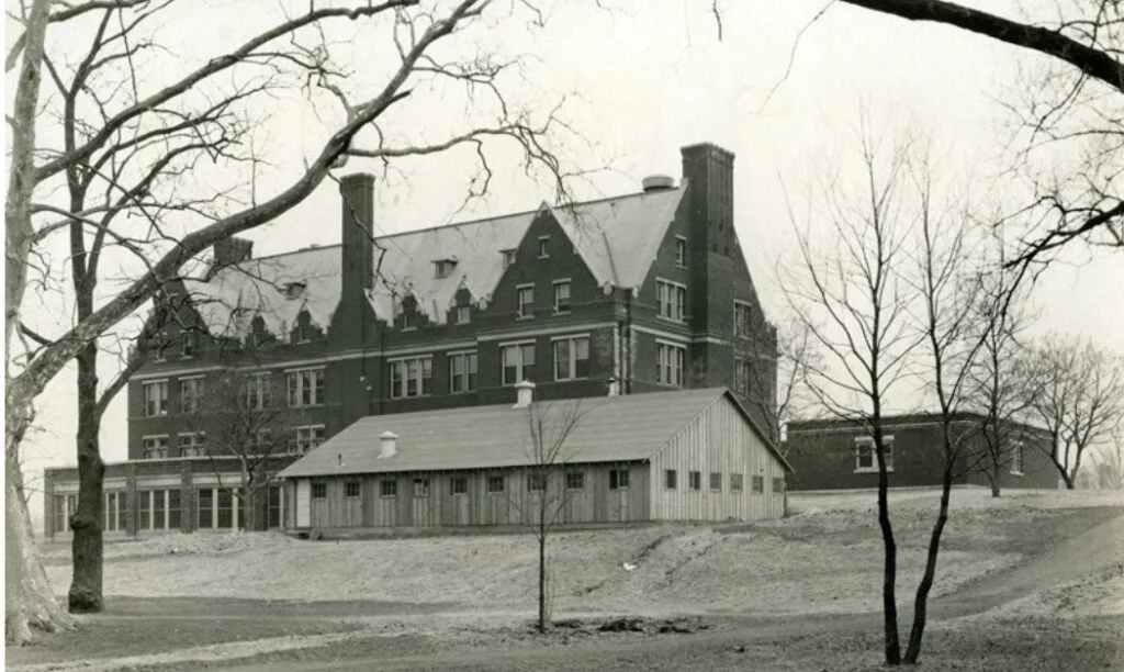 Pictured: Enarson Hall in 1918, which was then renamed Hale Hall. It was the first student union built at a public university in the nation.