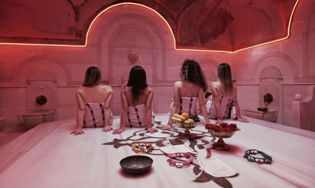 A group of girls enjoying a spa day.