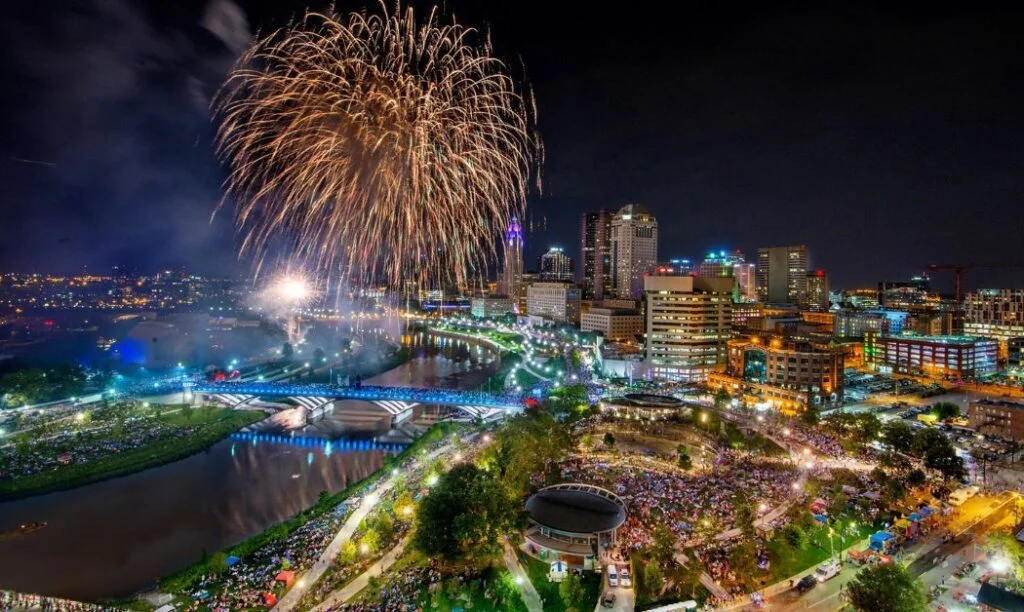Fireworks at the Red, White & BOOM Festival in Columbus, Ohio.