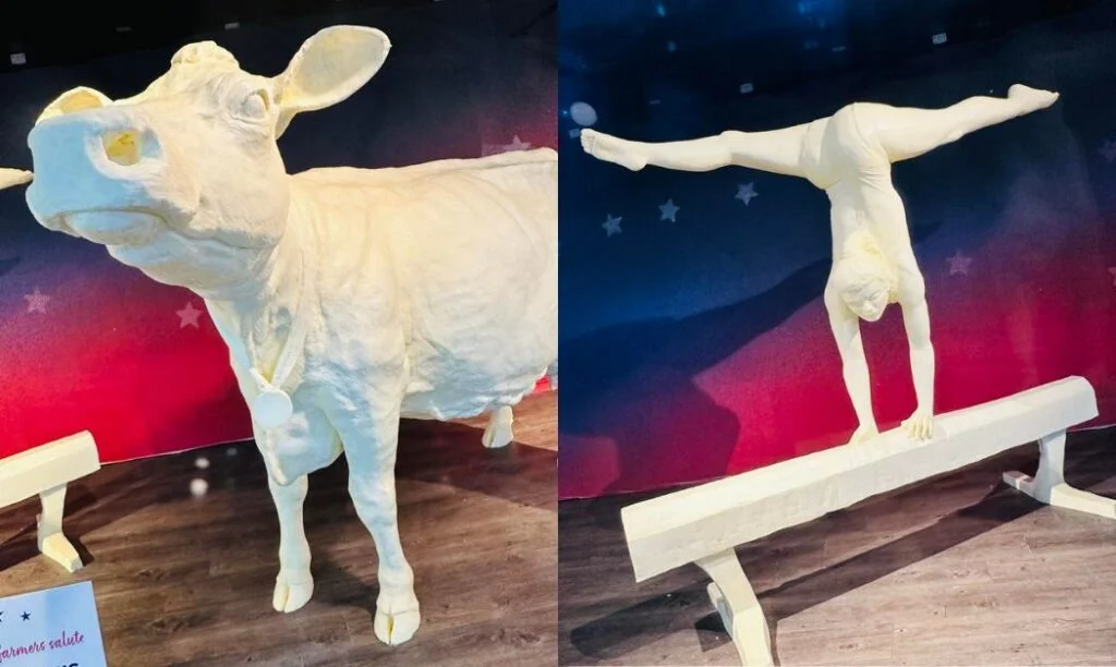 Sculptures made entirely of butter by entrants in the Butter Cow contest, a yearly tradition at the Columbus Ohio State Fair