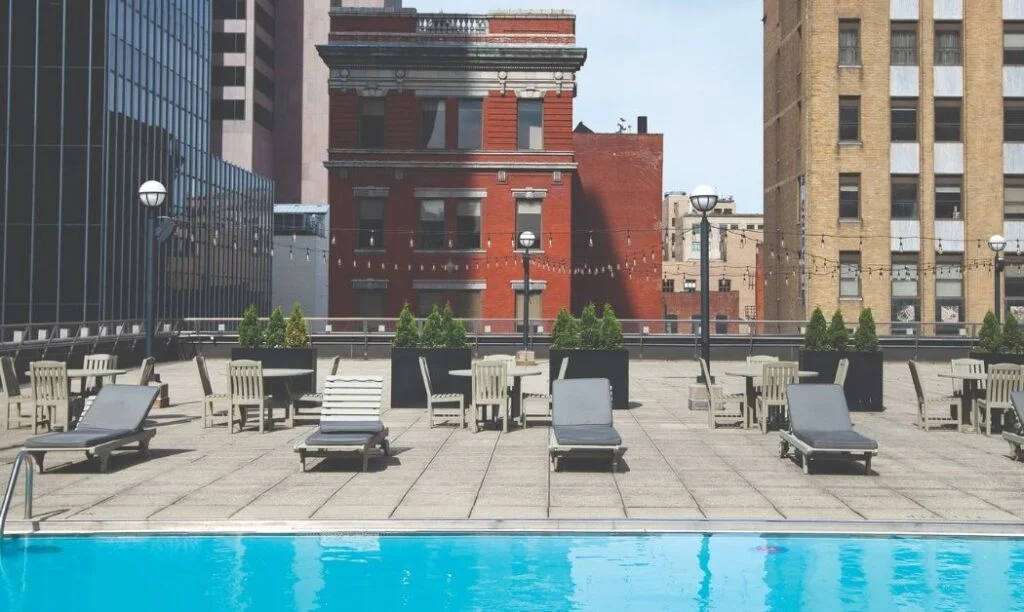 Rooftop pool in Columbus Ohio