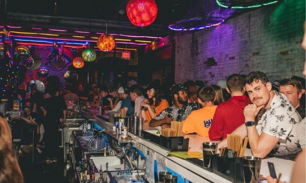 A View from the bar at The Go Go in Italian Village in Columbus, Ohio