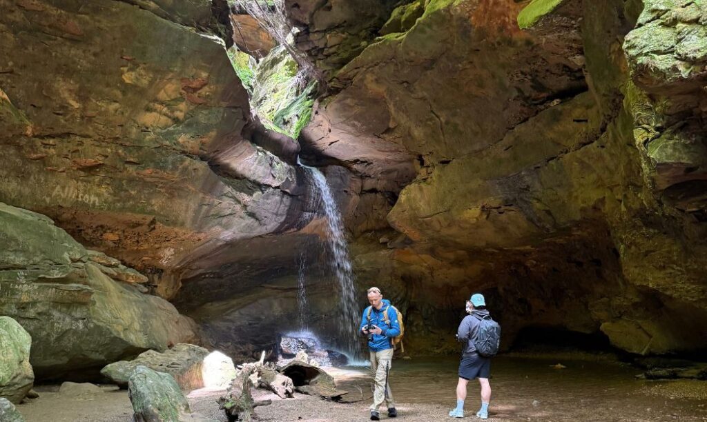 A Waterfall at the end of the Gorge Trail at Conkle's Hollow State Nature Preserve