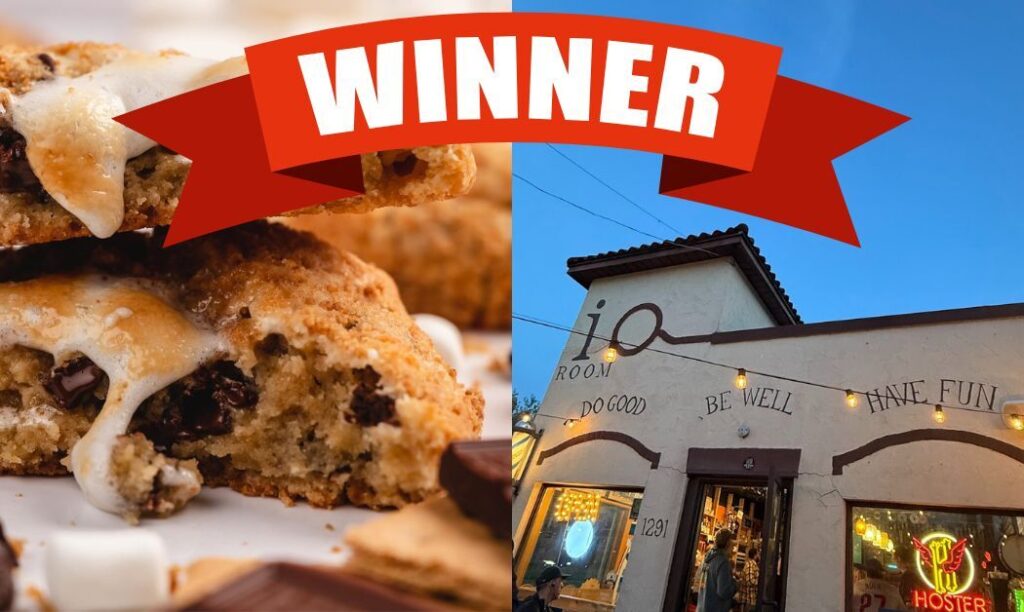 Winner banner over pictures of Lion Cub's Cookies and the Ohio Taproom