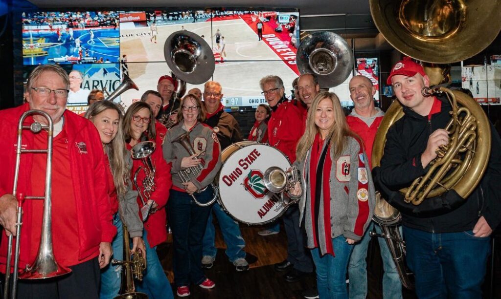 Ohio State alumni band members at Parlay in the Short North.