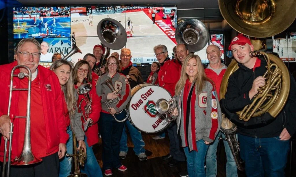 Ohio State alumni band members at Parlay in the Short North.