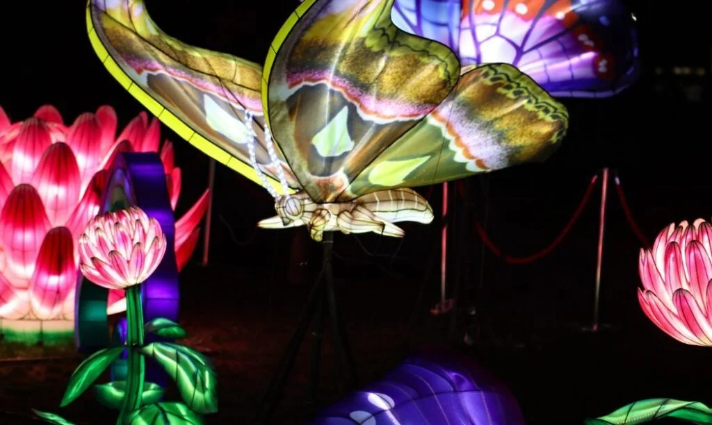 An exhibit at the Lantern Festival at the Columbus Zoo and Aquarium