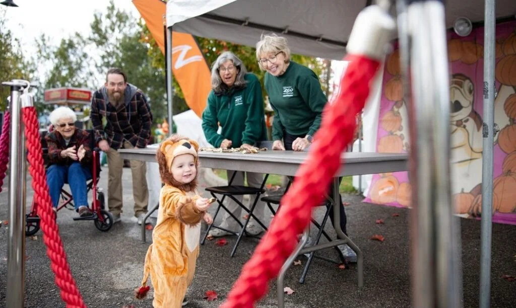 Child trick-or-treating at the Columbus Zoo and Aquarium