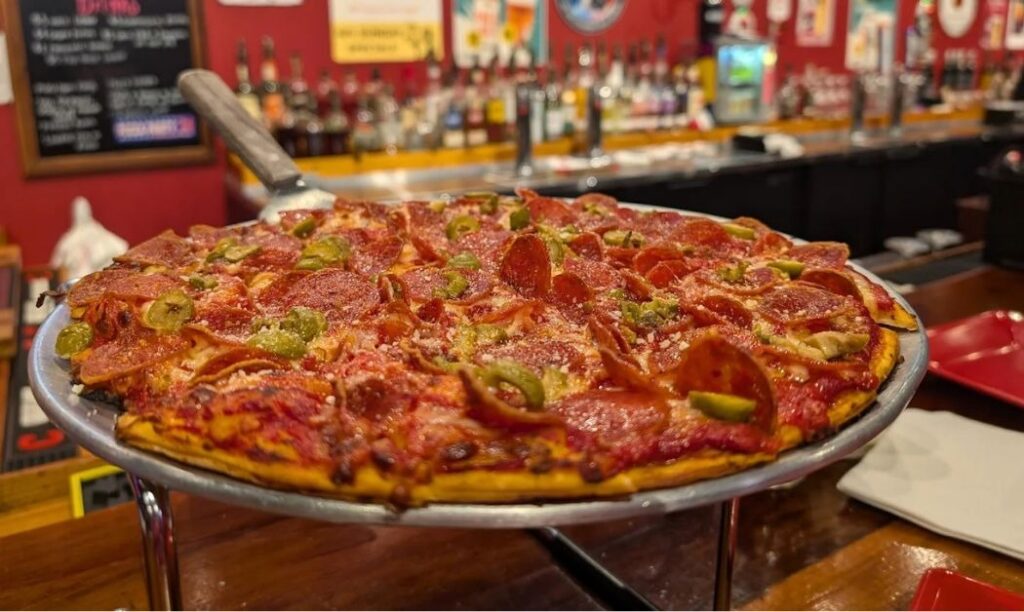 Pizza from Granddad's Pizza and Pub.