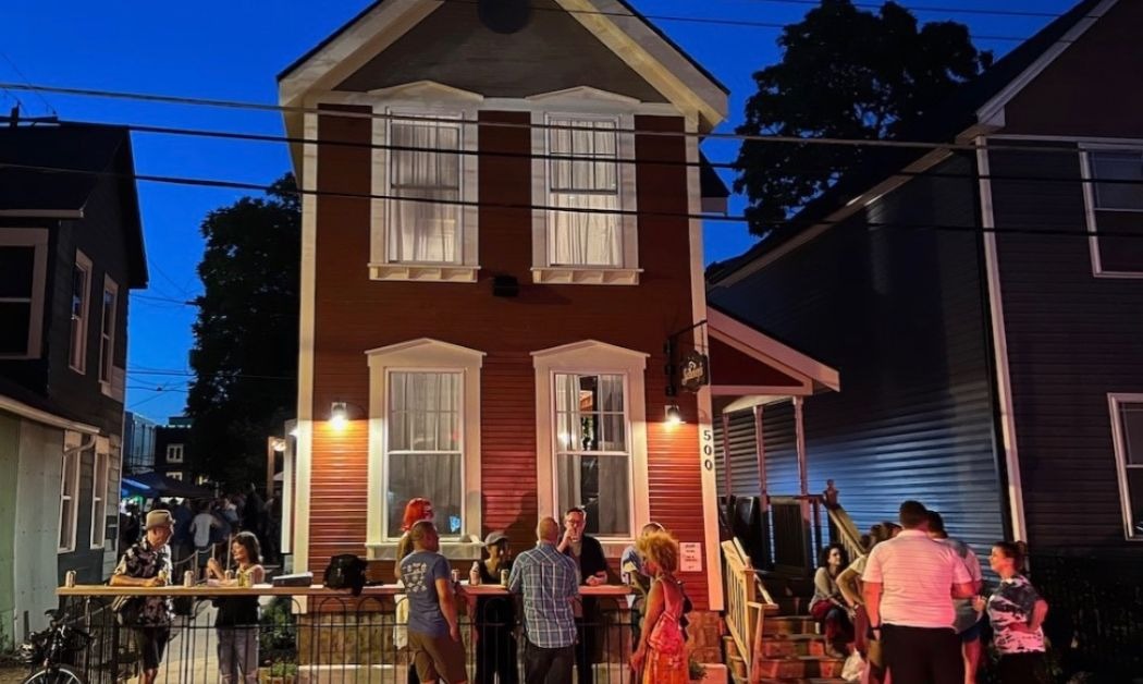 This Small Bar in a Franklinton Home Looks Like a House Party From Afar…